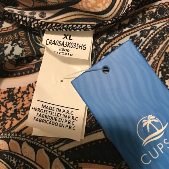 NWT Cupshe Women's Paisley Print Peasant Sleeve Dress Size XL - Picture 7 of 10